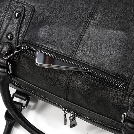 Holdall en Cuir Noir | AALBORG