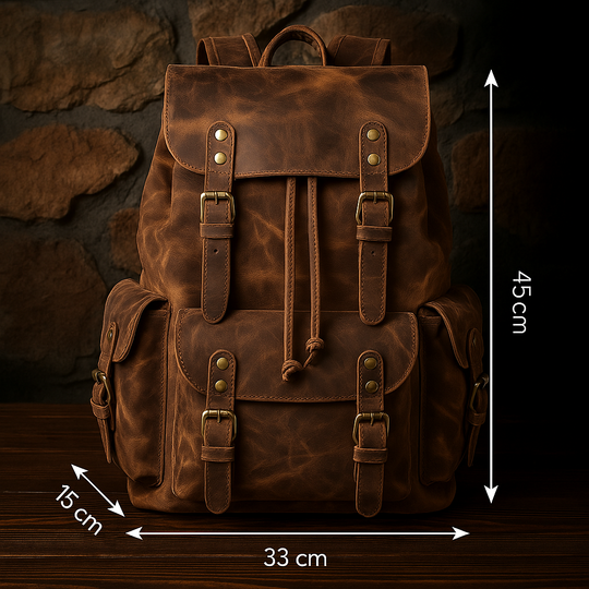 Sac à dos en toile et cuir | SALZBOURG