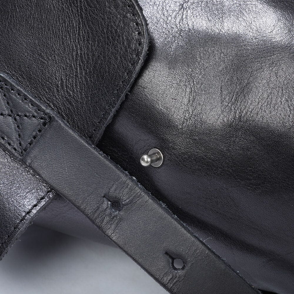 Petit Sac à Dos en Cuir Noir | BODO