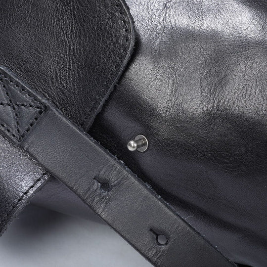 Petit Sac à Dos en Cuir Noir | BODO