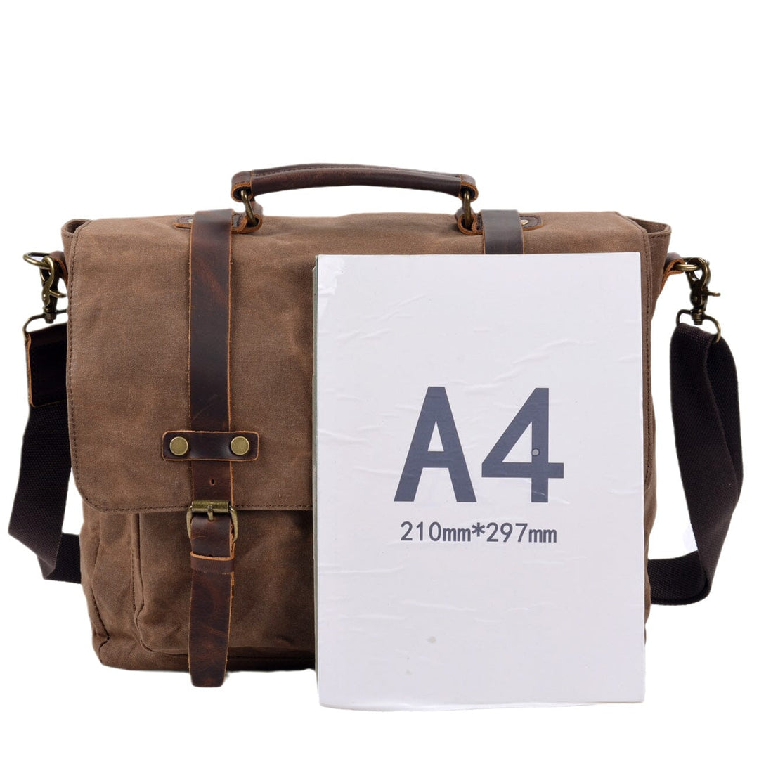 Sac à bandoulière en toile et cuir | BRUGES