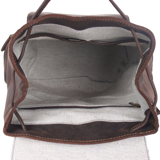 Sac à dos en cuir avec cordon | FLAM