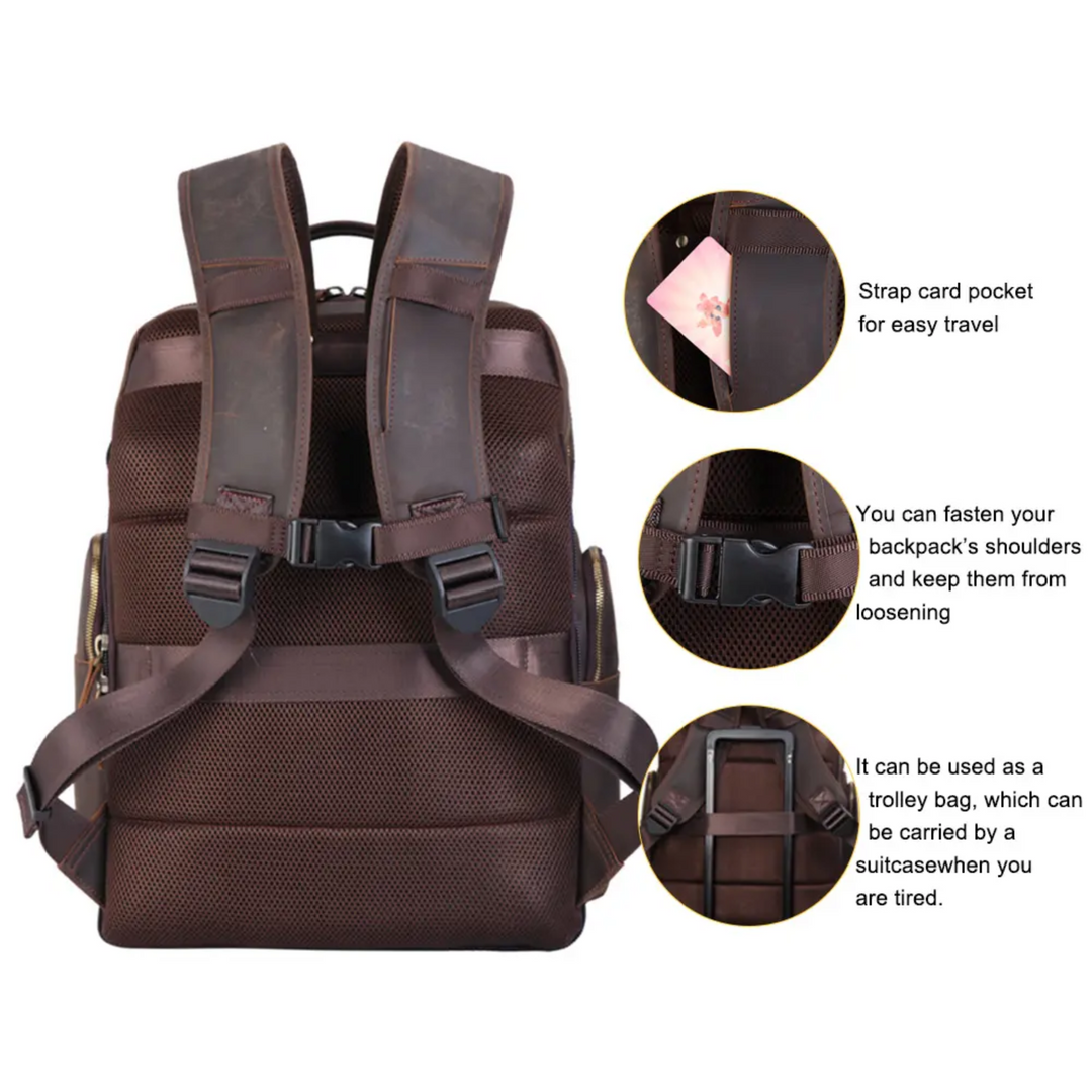 Sac à dos en cuir grande capacité | PROVO