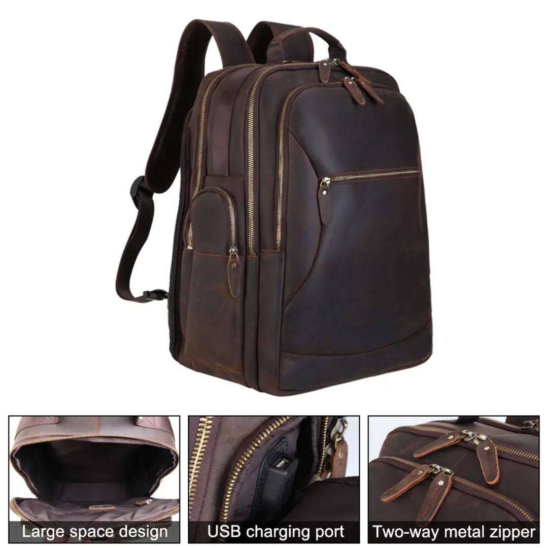 Sac à dos en cuir grande capacité | PROVO