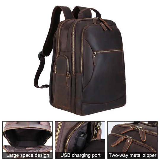 Sac à dos en cuir grande capacité | PROVO
