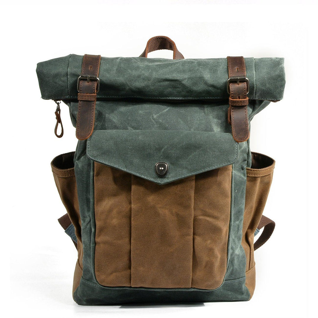 Sac à dos en toile cirée avec rabat enroulable | MARSEILLE