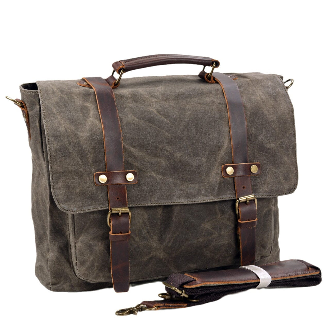 Sac à bandoulière en toile et cuir | BRUGES