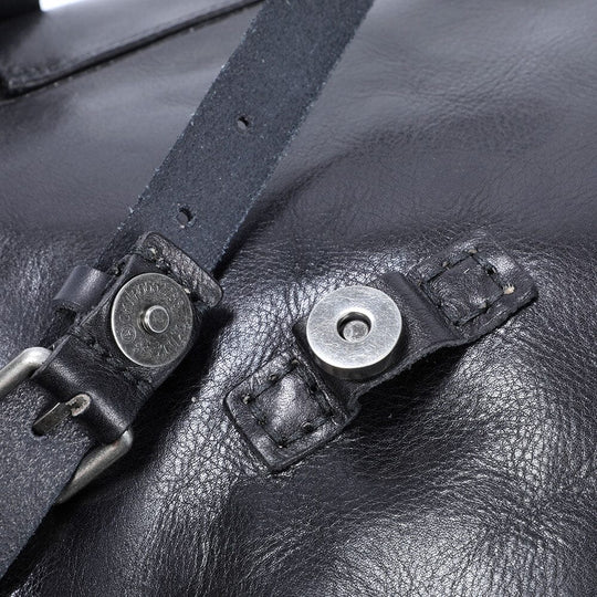 Petit Sac à Dos en Cuir Noir | BODO