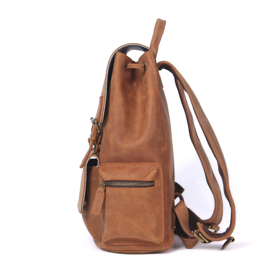 Sac à dos en cuir avec cordon | FLAM
