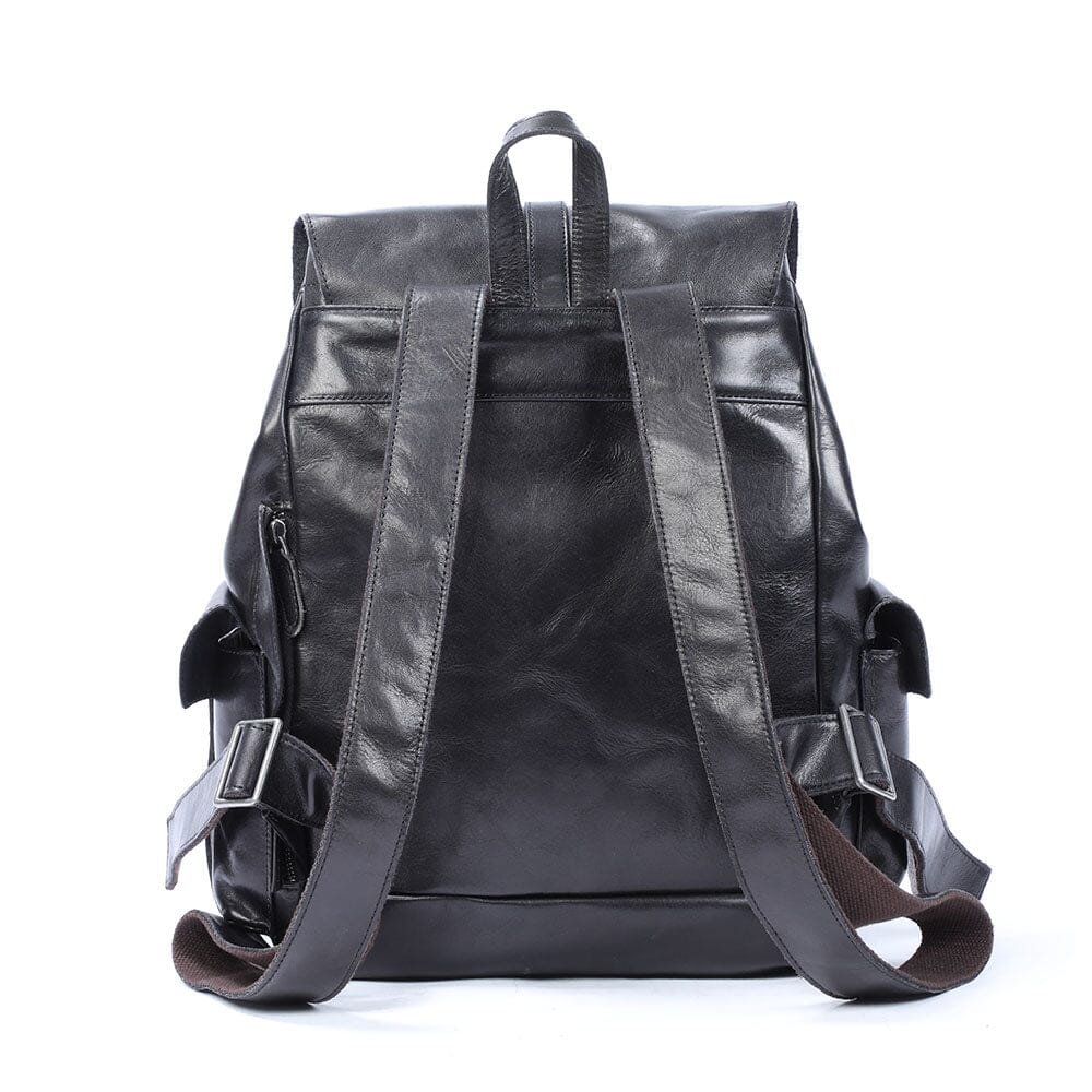 Petit Sac à Dos en Cuir Noir | BODO