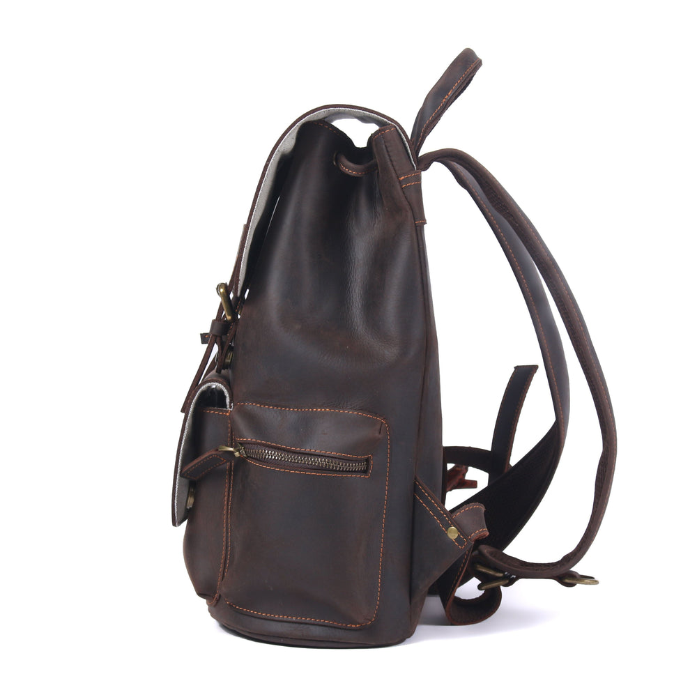 Sac à dos en cuir avec cordon | FLAM