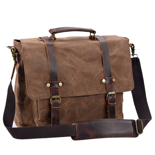 Sac à bandoulière en toile et cuir | BRUGES