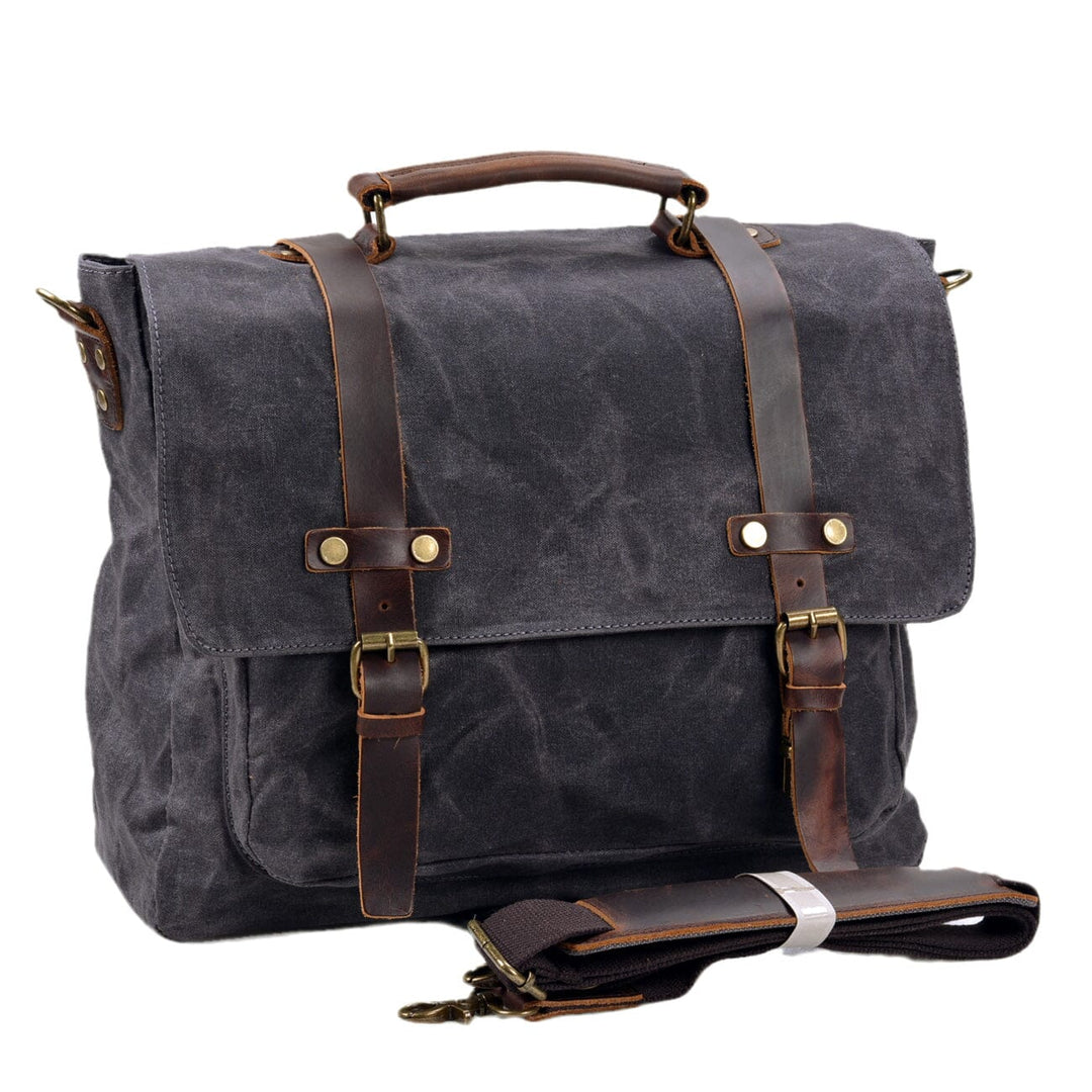 Sac à bandoulière en toile et cuir | BRUGES