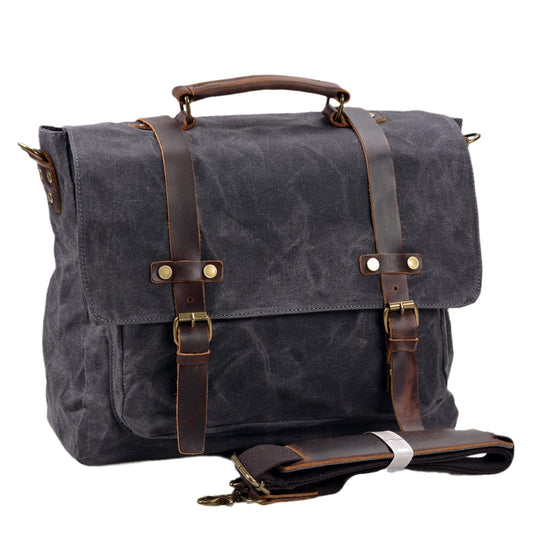 Sac à bandoulière en toile et cuir | BRUGES