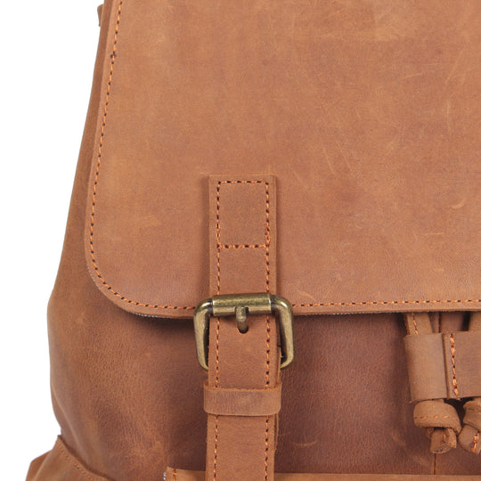 Sac à dos en cuir avec cordon | FLAM
