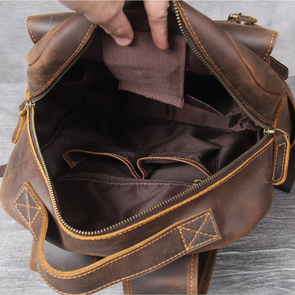 Sac à dos en cuir tan | MORITZ