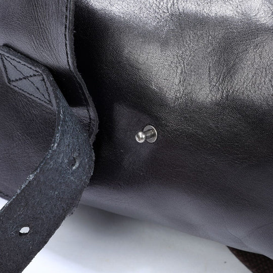 Petit Sac à Dos en Cuir Noir | BODO