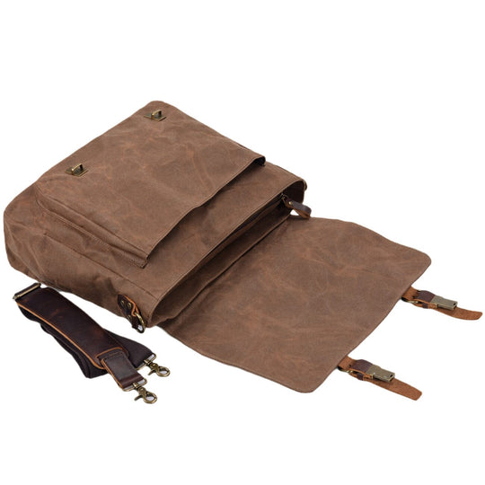 Sac à bandoulière en toile et cuir | BRUGES