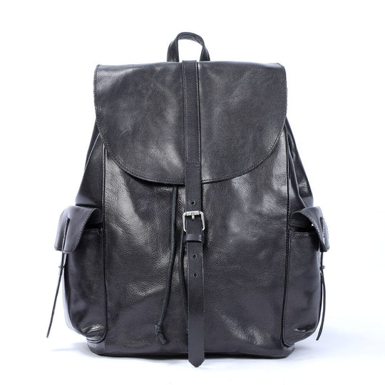 Petit Sac à Dos en Cuir Noir | BODO