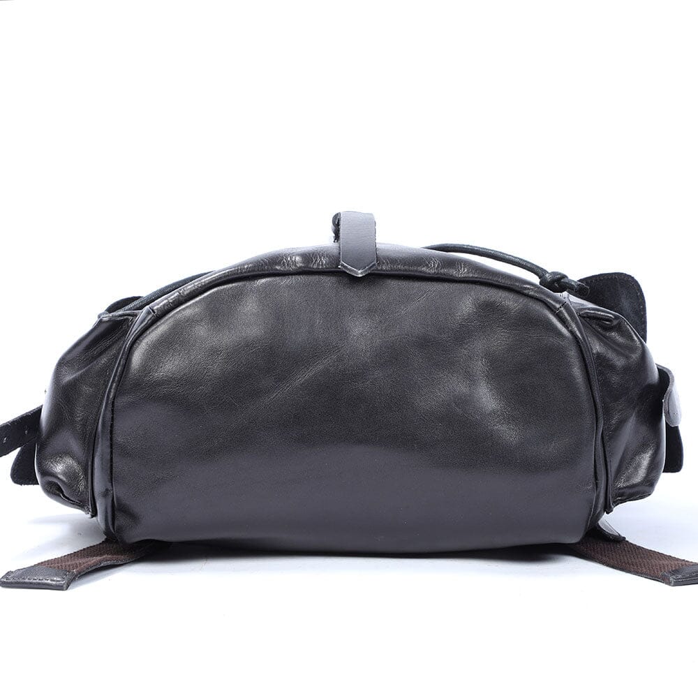 Petit Sac à Dos en Cuir Noir | BODO