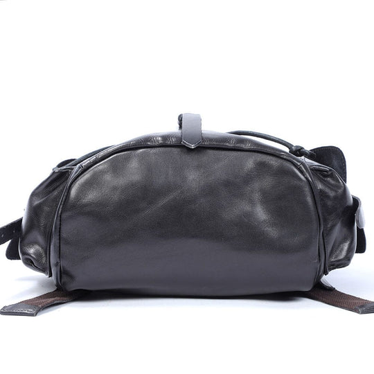 Petit Sac à Dos en Cuir Noir | BODO