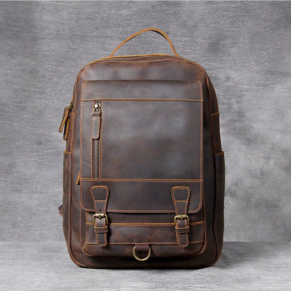 Sac à dos en cuir tan | MORITZ