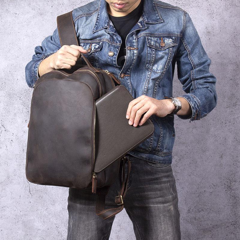 Sac à dos en cuir tan | TOLEDO