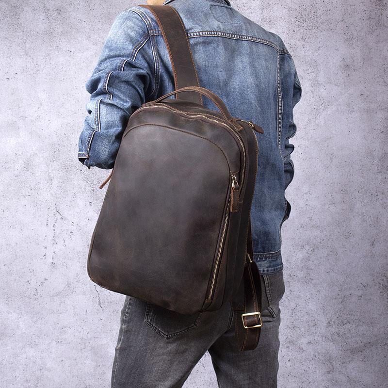 Sac à dos en cuir tan | TOLEDO