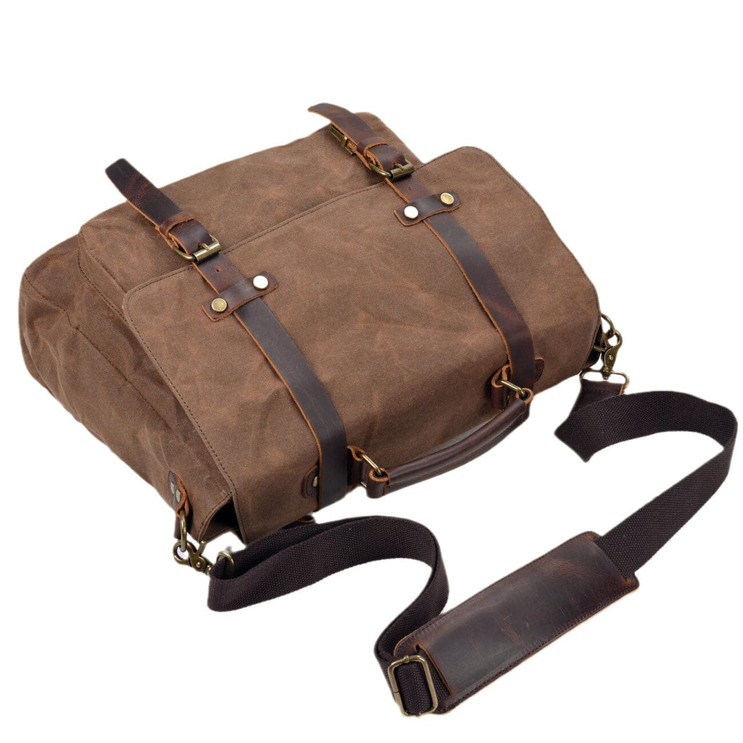 Sac à bandoulière en toile et cuir | BRUGES