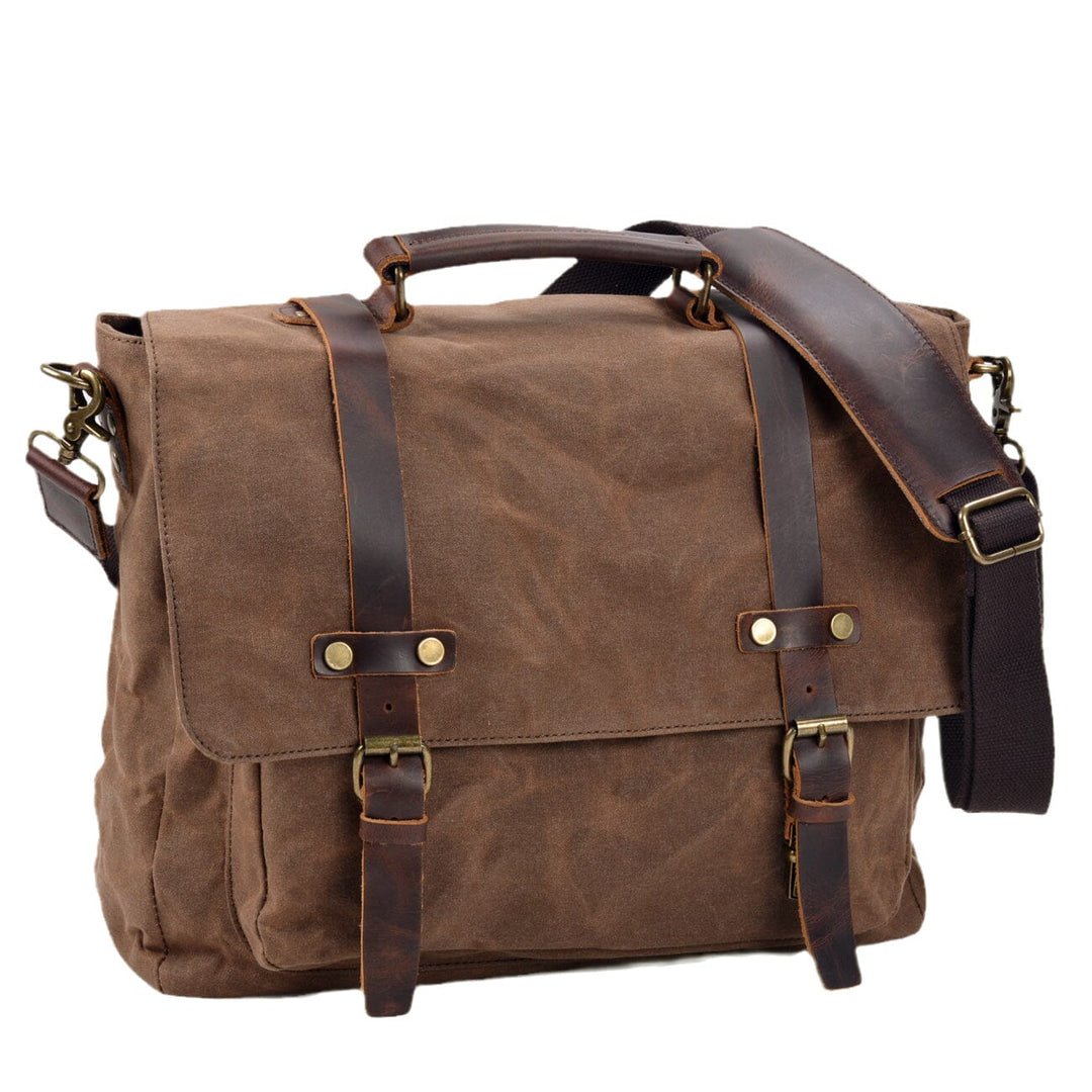 Sac à bandoulière en toile et cuir | BRUGES