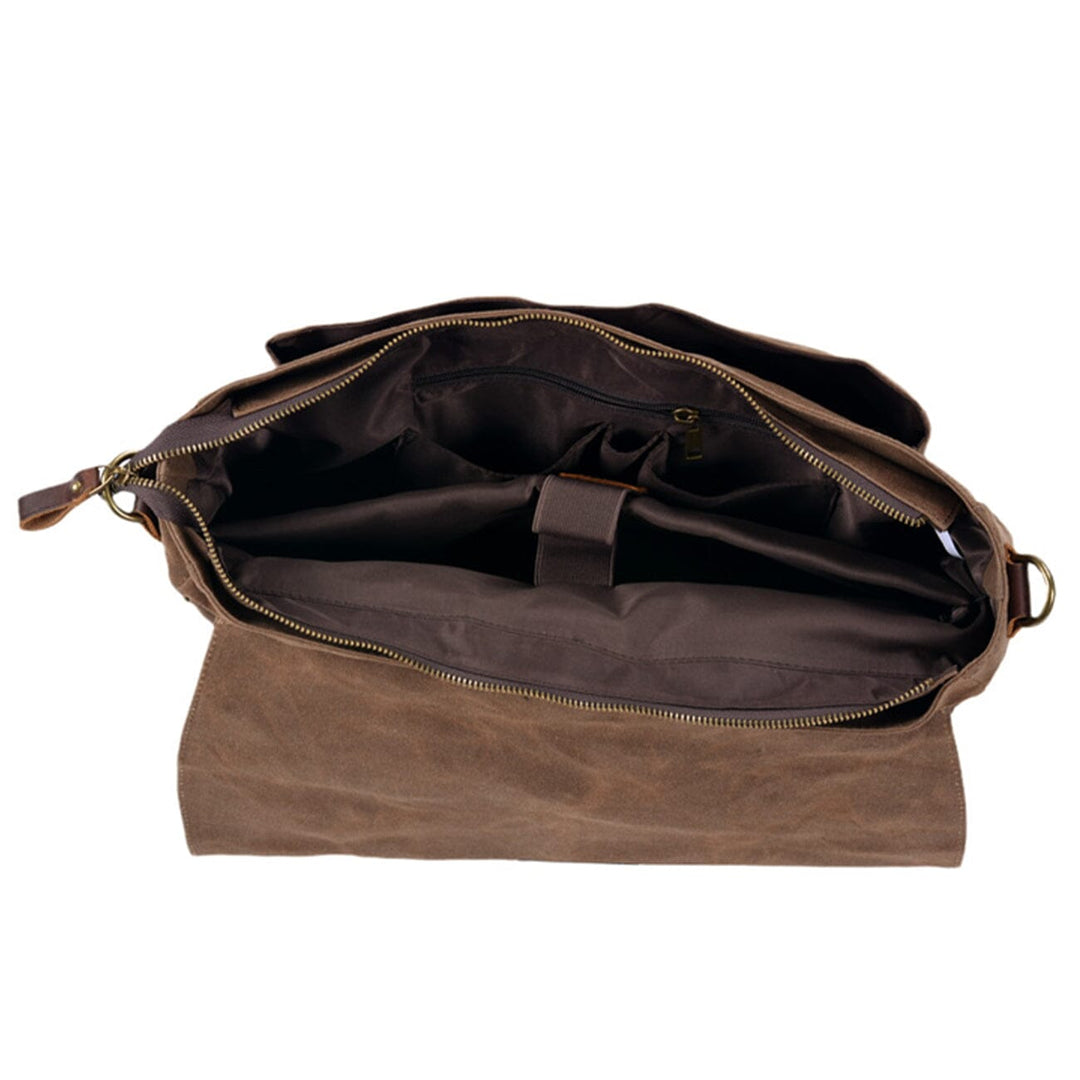 Sac à bandoulière en toile et cuir | BRUGES